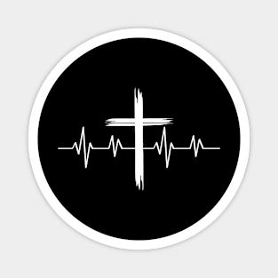 heartbeat cross Magnet